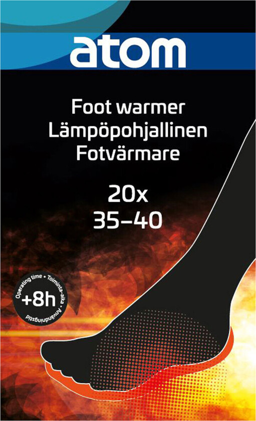 Atom Thermal Insole Fotvarmer - Str 35-40 - 20 stk