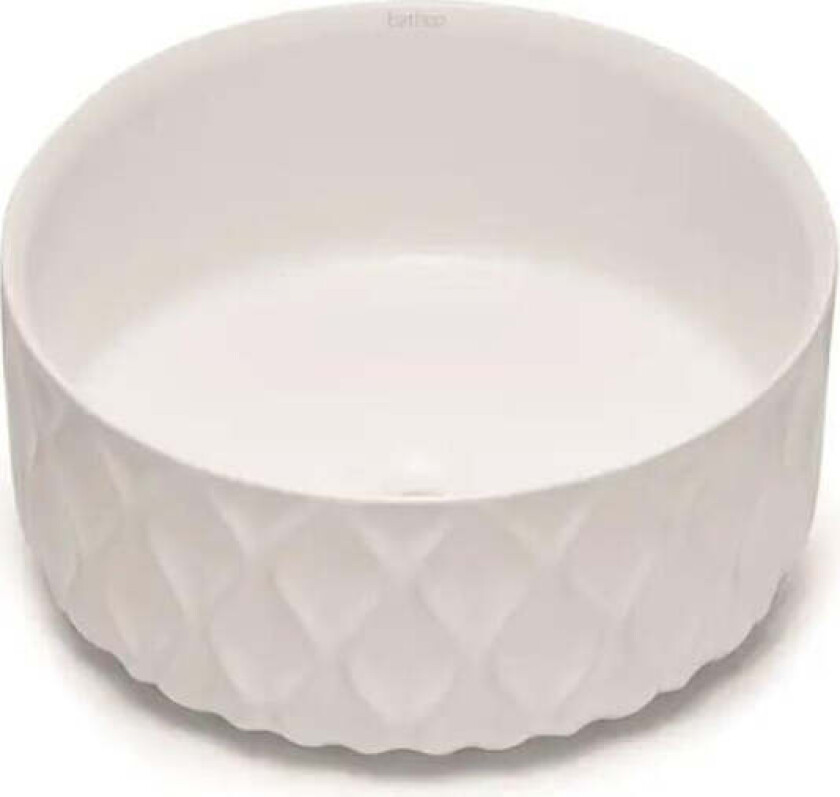 Sand Waves Rund Bolleservant Hvit Matt