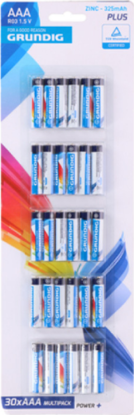 Grundig AAA batteri, 30 st