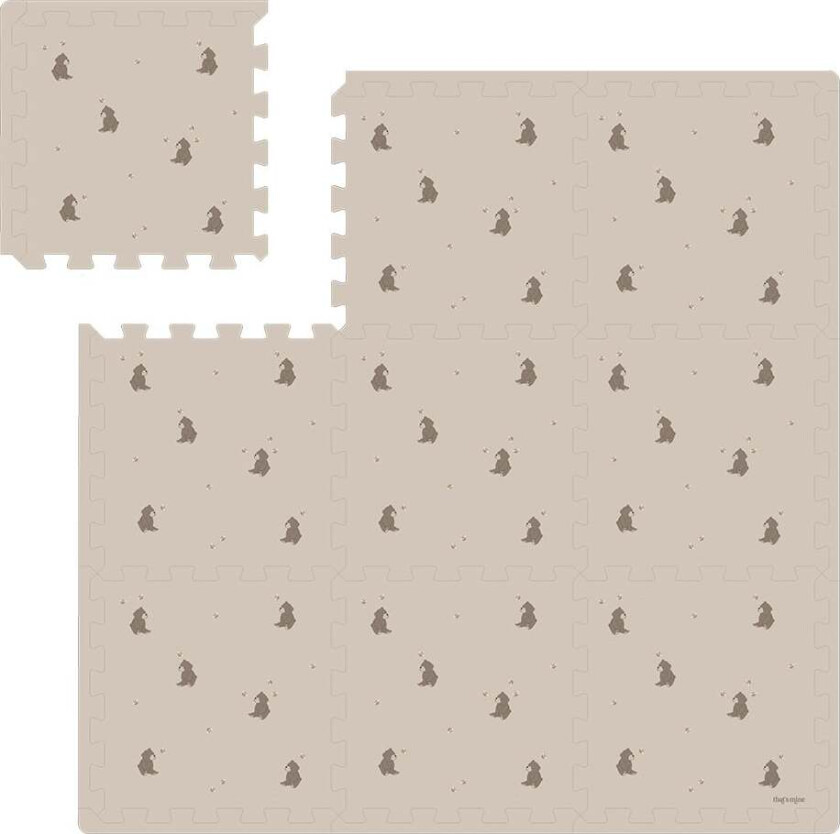 Bilde av - Alva Foam Play Mat Bees&Bears