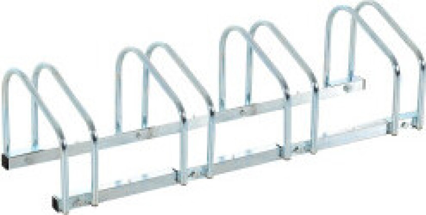 Sykkelstativ for opptil 4 sykler, sykkelstativ, multippelstativ, stativ, værbestandig, gulv- og veggmontering