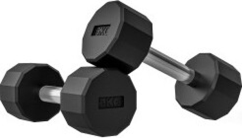 Dumbbell sett 10 kg, metall manual sett, sett med 2 sklisikre manualer, for styrketrening og kondisjon, svart