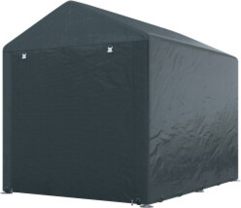 Garasjetelt, 1,6 x 2,18 x 1,72 m oppbevaringstelt med UV-beskyttelse, glidelåsdør, vannavvisende filmgarasje for hageredskaper