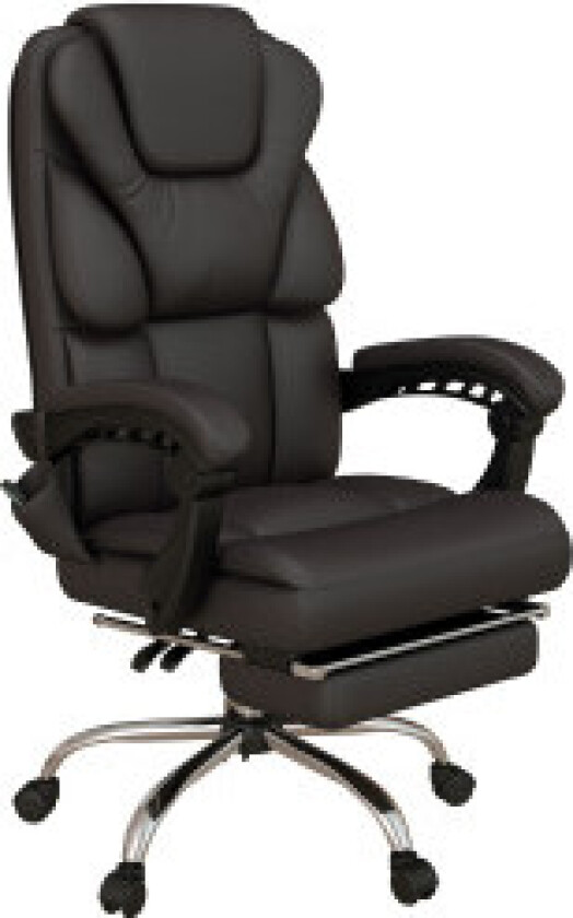 Høydejusterbar kontorstol med massasjefunksjon, ergonomisk skrivebordsstol, lederstol, opptil 120 kg, svart
