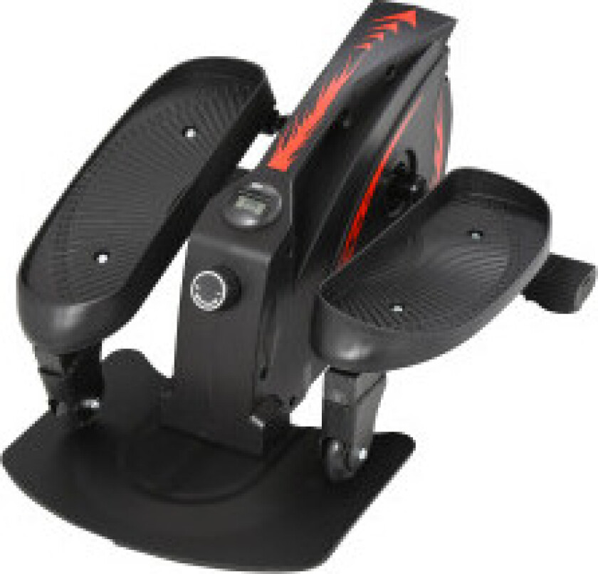 Mini stepper med LCD-skjerm, treningssykkel, pedaltrener, treningsenhet, trinnløs motstand, sklisikre trinnbrett