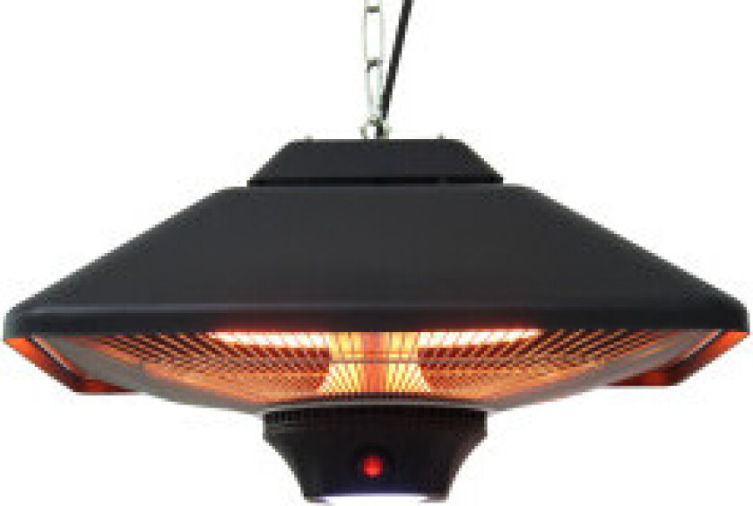 Terrassevarmer takvarmer fjernkontroll LED-belysning 2000W 43x43x25cm