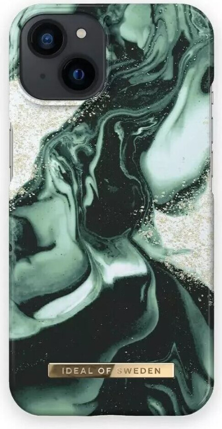 Mobildeksel for iPhone 13 Golden Olive Marble