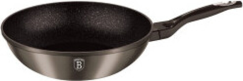 Granittbelagt wok, 28 cm, karbonmetallic.