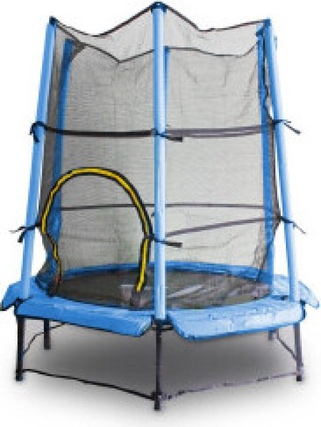 Blå trampoline for barn, 140 cm