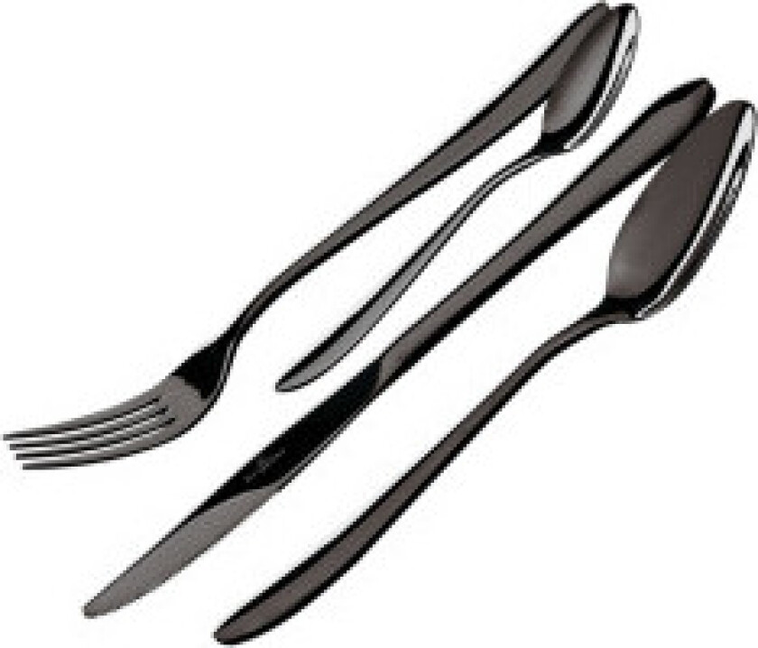 Bestikksett 4 stk sort sølv