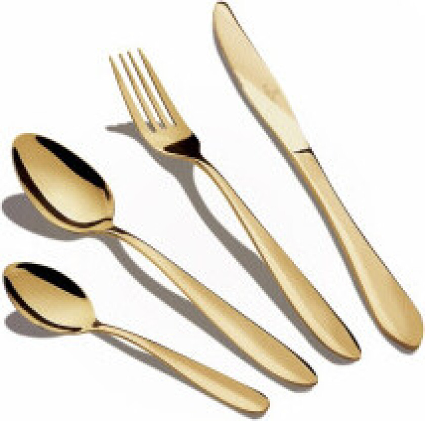 Bestikksett 24 deler i champagnefarge