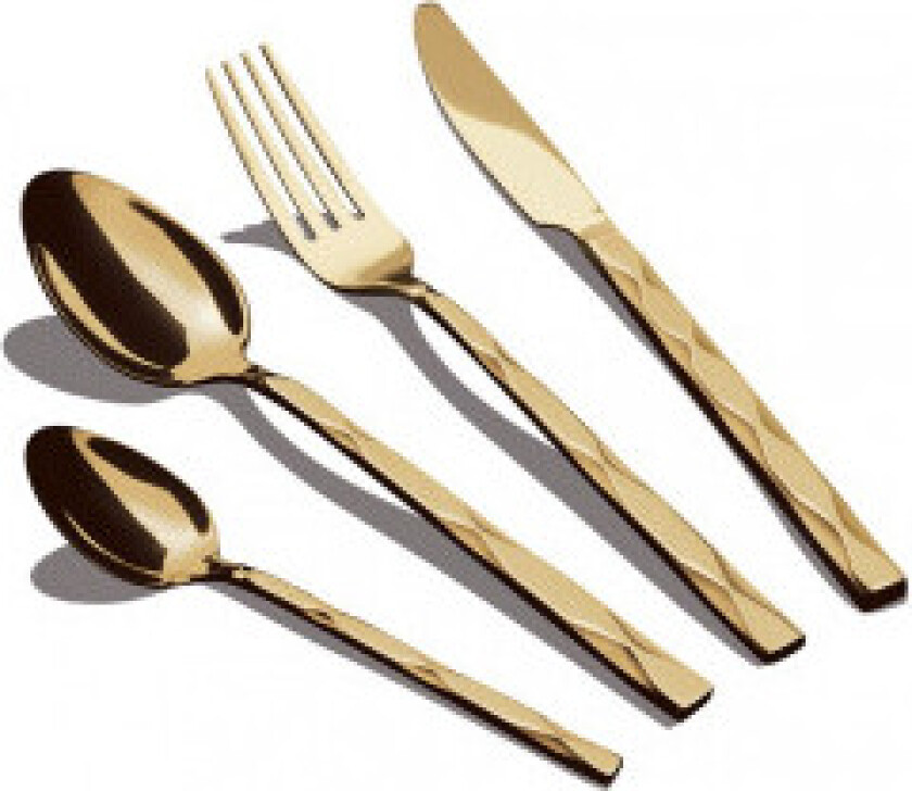 Bestikksett 24 deler, champagnefarge.