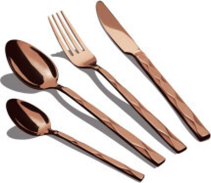 Bestikksett 24 deler, rosa gull