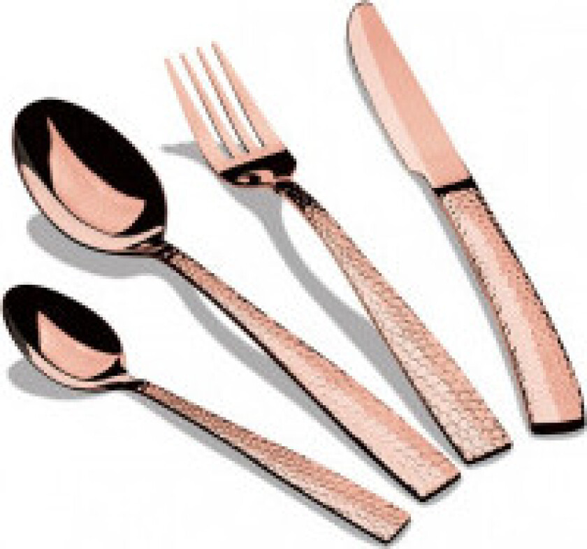 Bestikksett, 24 deler, rosa gull