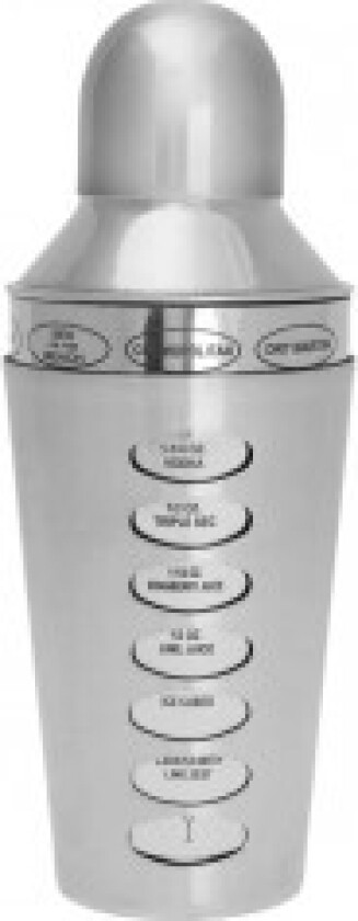 Shaker for blanding av drinker med oppskrift, 600 ml
