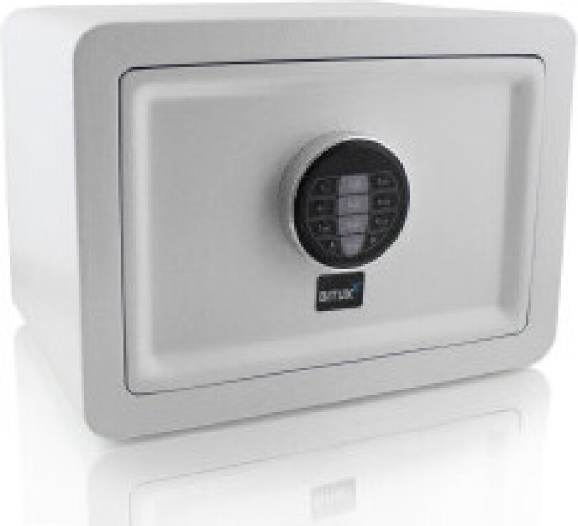 Digital safe med elektronisk kodelås og nøkkel