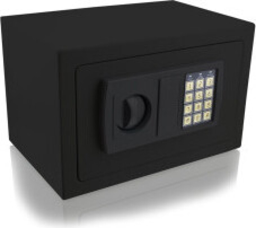 Elektronisk safe for møbler, svart
