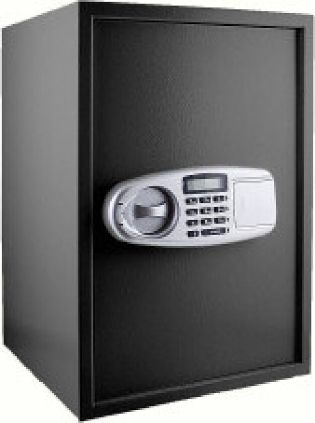 Svart elektronisk safe