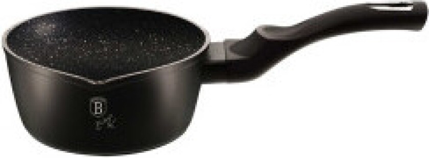 Rund stekepanne i granitt, 16 cm, sort/sølv