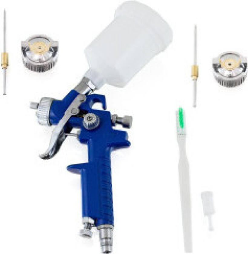 Malingssprøyte HVLP 100 ml med dyser på 0,5 mm, 0,8 mm og 1,0 mm