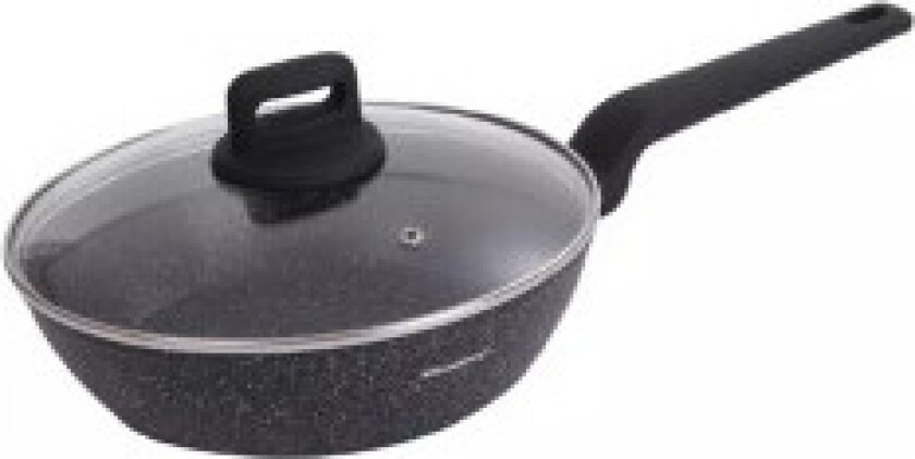 Marmorert stekepanne med lokk, 24 cm