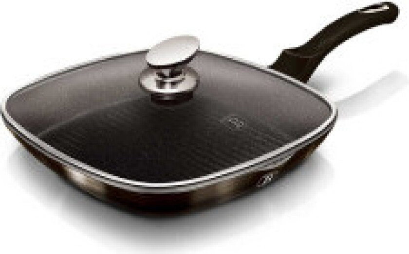 Stekepanne for grilling 28 cm blank svart