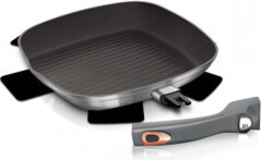 Grillpanne av høy kvalitet for matlagingentusiaster. Laget av slitesterkt materiale og har en elegant måneskinnsfinish. Perfekt