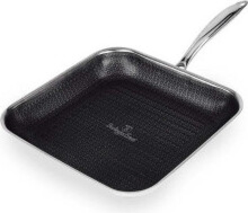 Grillpanne 28 cm laget av høykvalitets materiale som sikrer jevn varmefordeling og enkel rengjøring. Perfekt til tilberedning av