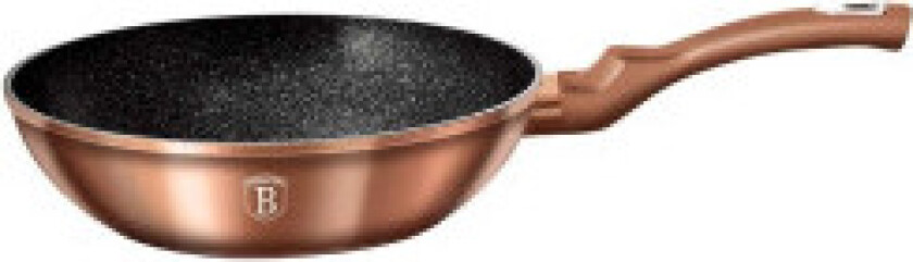 Granittbelagt wok 28 cm, rosa gull