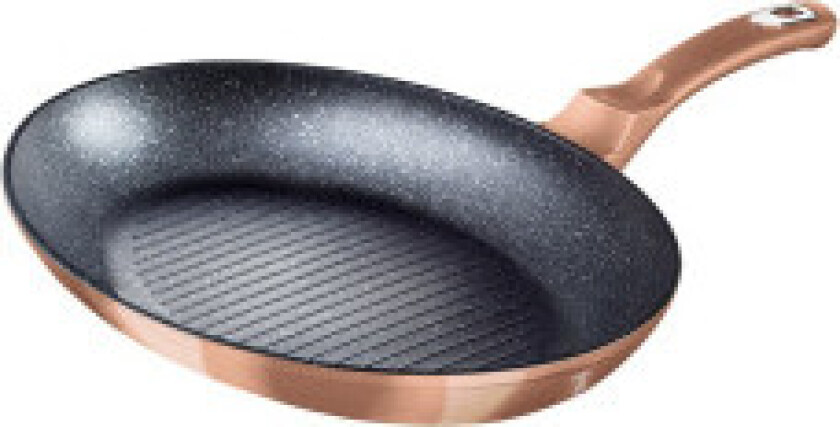 Stekepanne i granitt til fisk, rosa gull