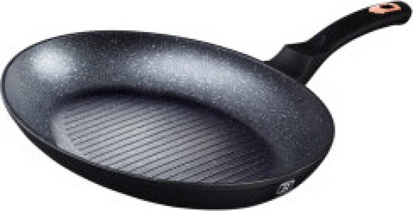 Stekepanne i granitt til fisk, sort rose