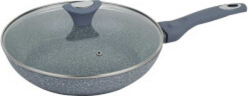 Granitt stekepanne 28 cm med lokk