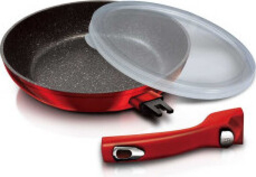 Stekepanne i granitt med diameter 28 cm, farge: burgunder.