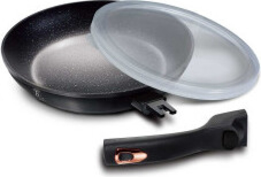 Stekepanne i granitt 24 cm, sort rose.