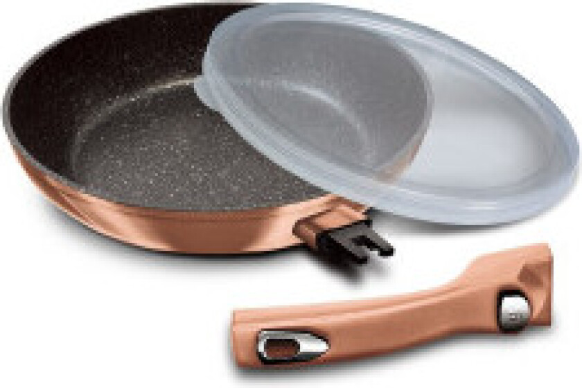 Stekepanne i granitt, 24 cm, rosa gull