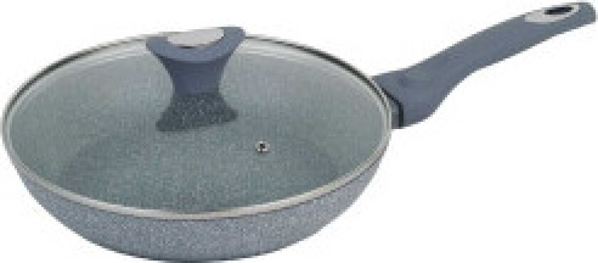 Stekepanne i granitt, 24 cm, inkludert lokk