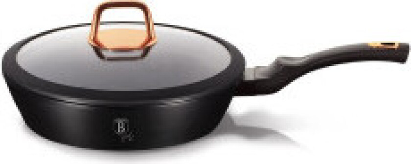 Stekepanne i granitt, 24 cm, sort rose