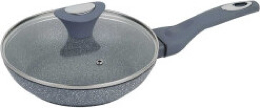 Stekepanne i granitt 22 cm med lokk