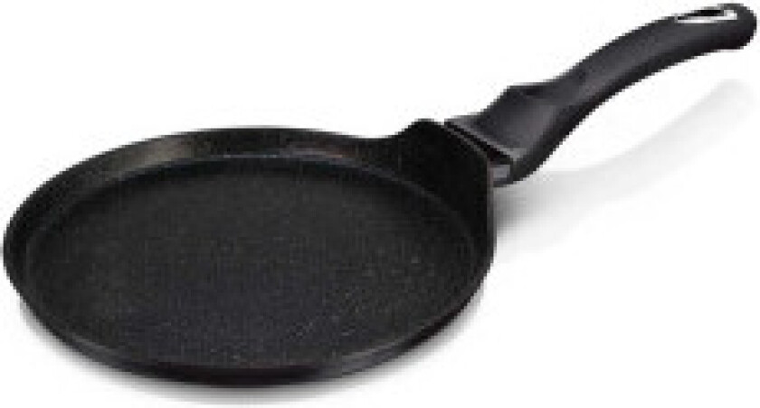 Pannekakepanne 25 cm, karbonstål, non-stick, ergonomisk håndtak.