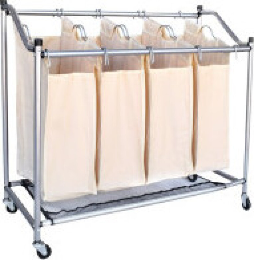 Mobil skittentøyskurv med 4 poser