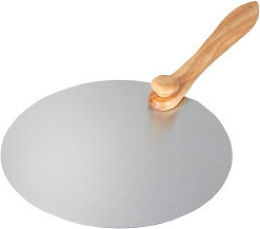 Rund sammenleggbar spade og brett for pizza.