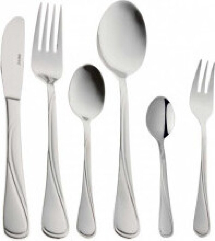 Bestikksett 84 deler, blank finish.