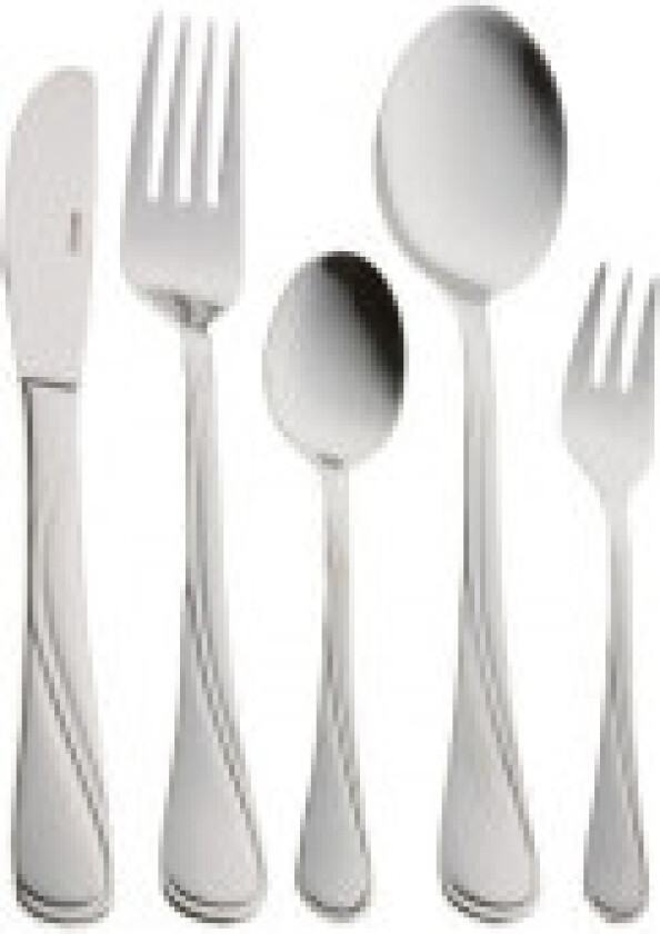 Elegant 30-delers bestikksett med sateng finish.
