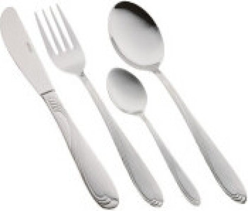 Bestikksett 72 deler, blank finish, med pose