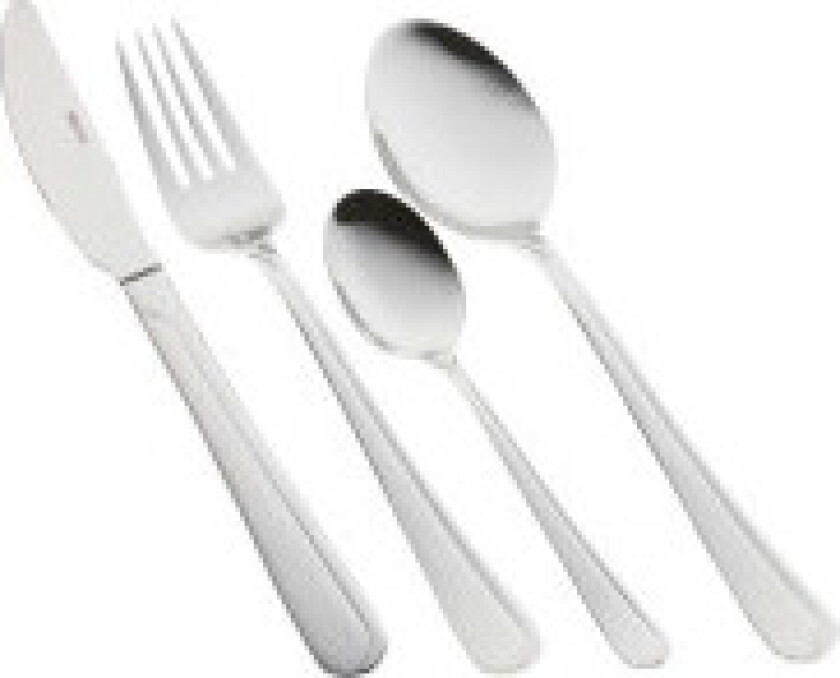 72 delers bestikksett med høyglans overflate og oppbevaringspose