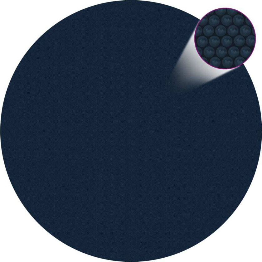 Flytende solarduk til basseng PE 381 cm svart og blå