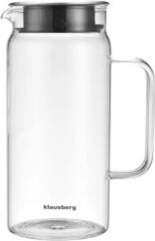 Glasskrukke til vann og drikke, 1 liter.