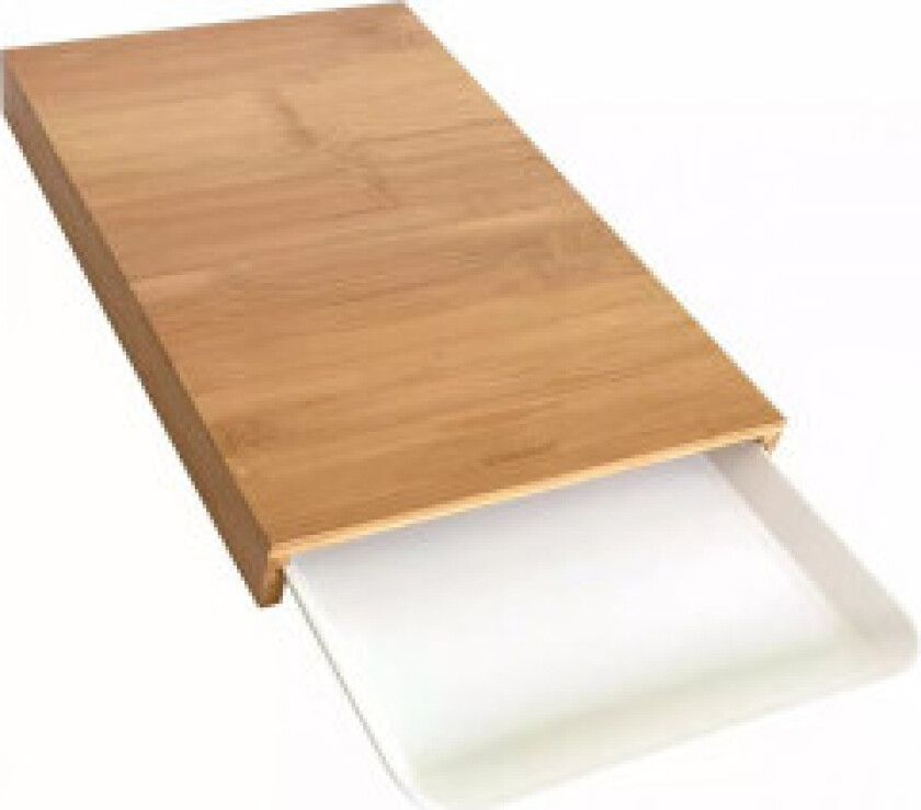Bambus skjærebrett med uttrekkbar beholder