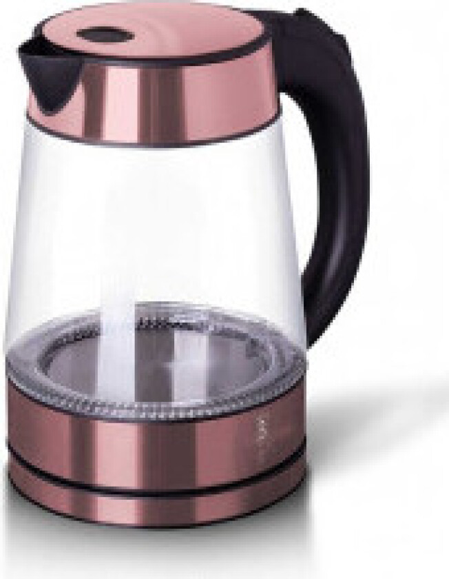 Vannkoker 1,7 liter i rosa farget design.