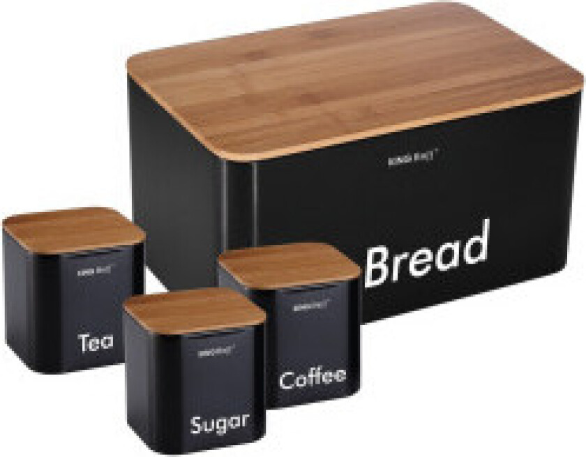 Brødboks i stål med tre beholdere